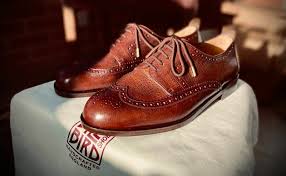 brow leather shoes